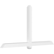 Ekena Millwork Eugene Architectural Grade PVC Gable Bracket, 84"W x 45 1/2"H x 4"D x 4"F, 13/12 Pitch GBP084X46X0404EUG00 - alternate 1